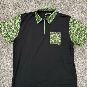 Men’s Tattoo Golf black and green shirt